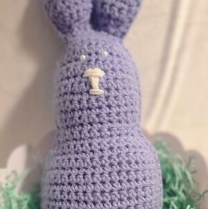 Stuffed Purple Easter Bunny